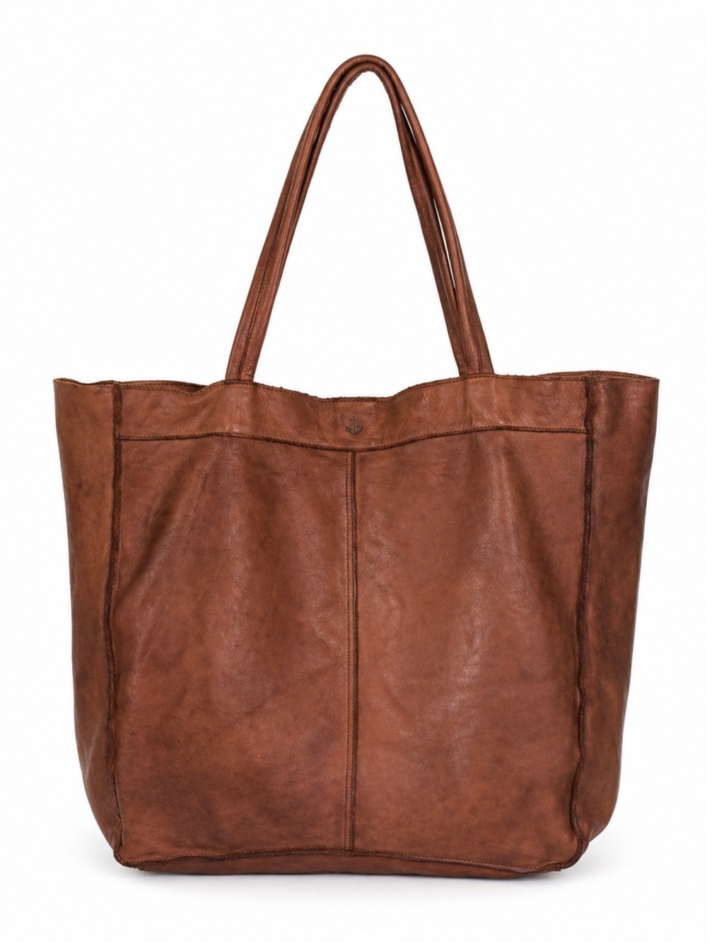Harbour 2nd Cognac Brown Leather Tote Bag Soft Distressed Chic Quiet luxury - Picture 2 of 13